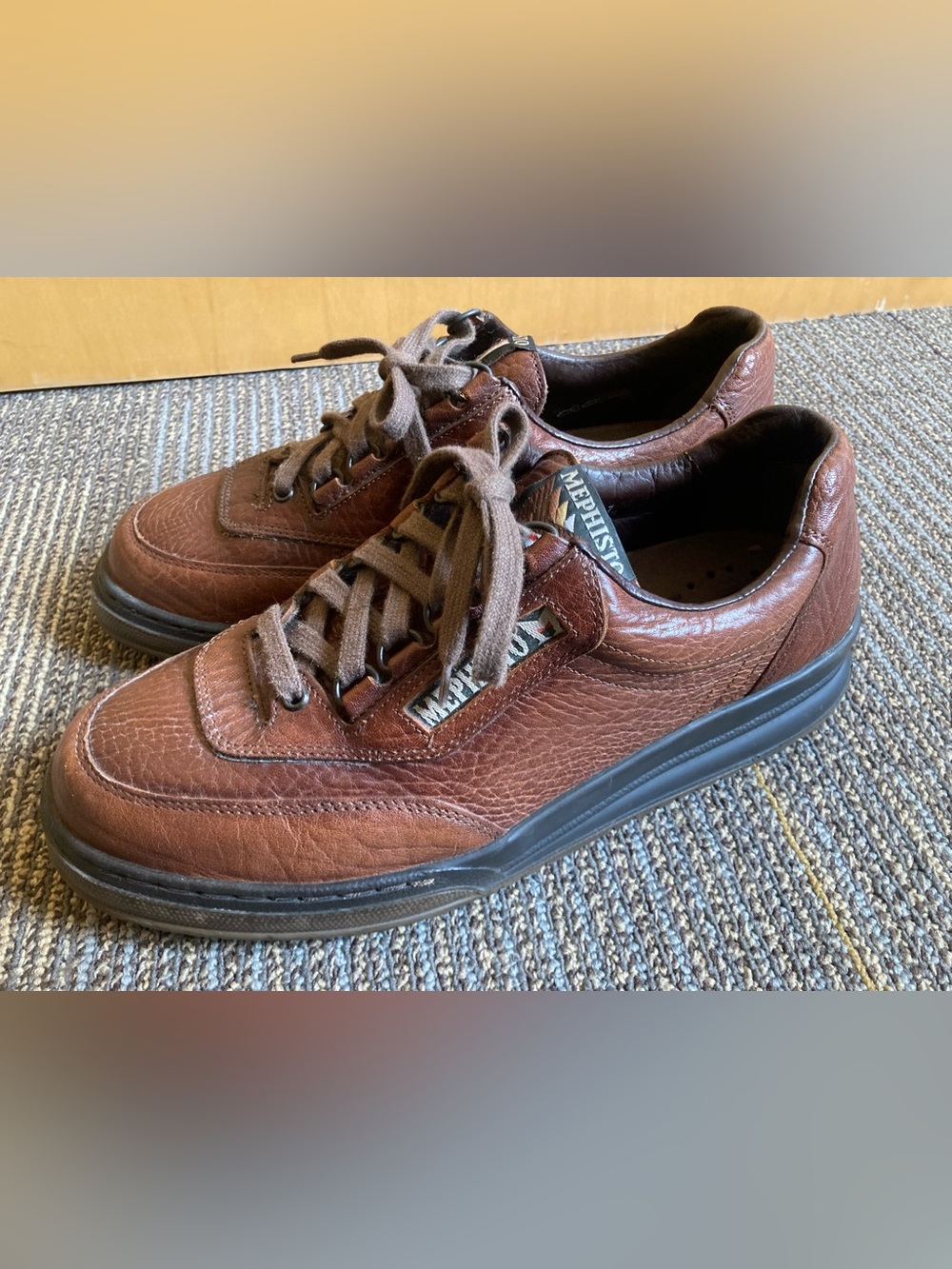Mephisto Match Desert Brown Leather Sneakers - Picture 4 of 11